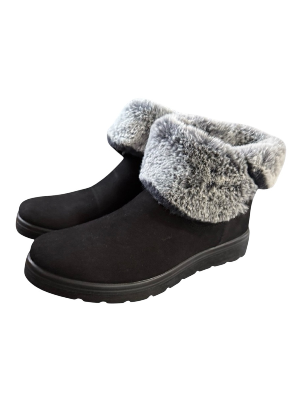 Fly Flot Italian Black Faux Fur Winter Boots, NWOTS, size 40 (9)